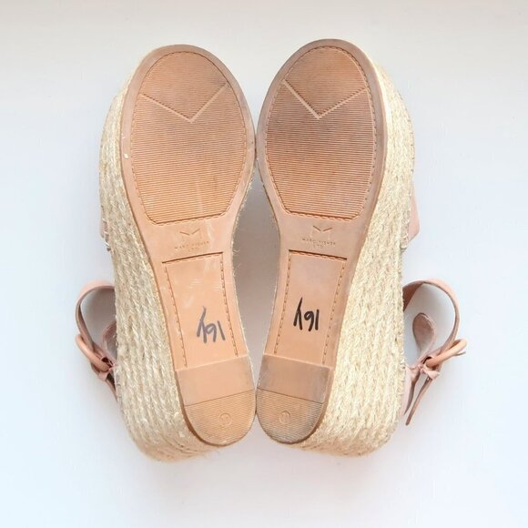 Marc Fisher Alida Pale Pink Platform Espadrille Ankle Strap Sandals Summer Shoes - Picture 6 of 15